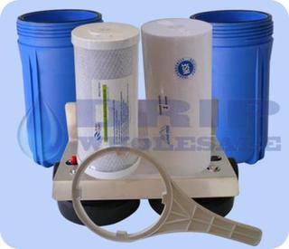 Twin 10 BB Housings Gradient Density 1 Micron Prefilter and 10 Micron CTO