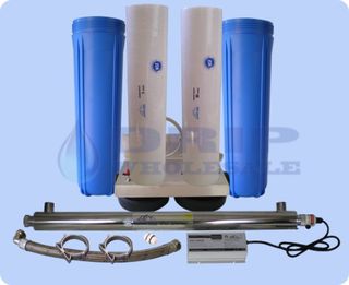 Alpine Pure 12 GPM 2 x 20 Big Housings and Cartridges, UNASSEMBLED