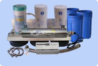 Alpine Pure UV Kit 18 GPM, 3 x 10 Big Housings and Cartridges, GAC, UNASSEMBLED